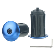 Aluminum Alloy Bicycles Grip End Cap Road Bike Handlebar-blue