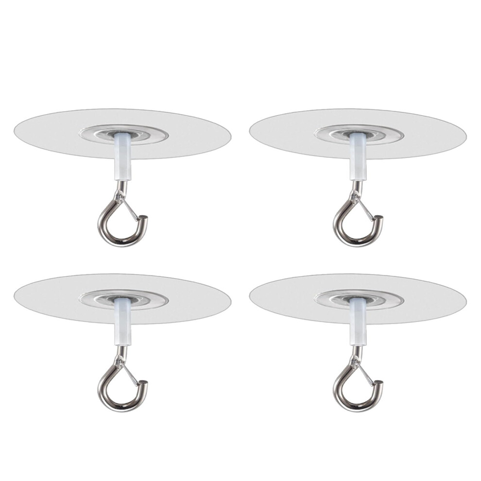 Strong Adhesive Mounting Hooks Pack Of 4 For Indoor Outdoor Decoration And Lights Plant Hanger Clear Weatherproof No Drill 9084446408331
