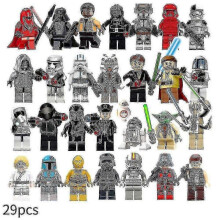29pcs Star Wars Series Assembled Building Block Minifigure Luke Darth Vader Jedi Master Set Action Figure Toys 25-26s