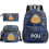 POU School Bag Backpack Pencil Case Shoulder Bag Three-piece Set _7 25-26s 1