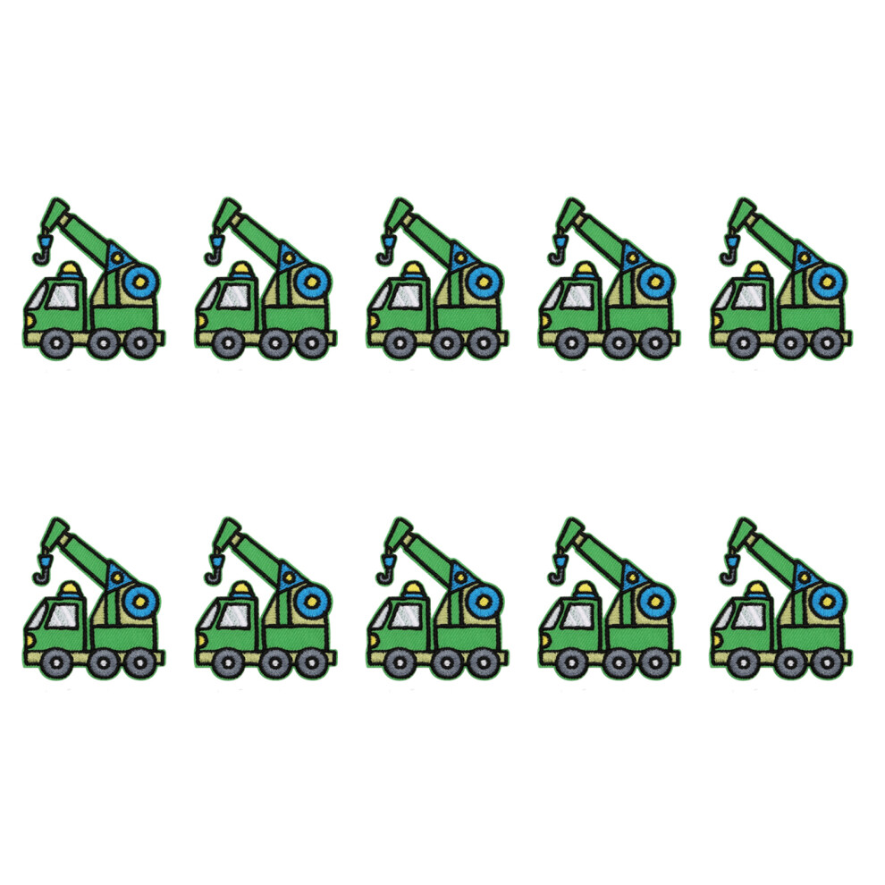 10Pcs Cartoon Automobile Iron On Patches For Kids-Crane1 7627000272232