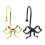Stylish Bathroom Hook Bowknot Shape Glidings Beads-Gold 2