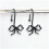 Stylish Bathroom Hook Bowknot Shape Glidings Beads-Gold 5
