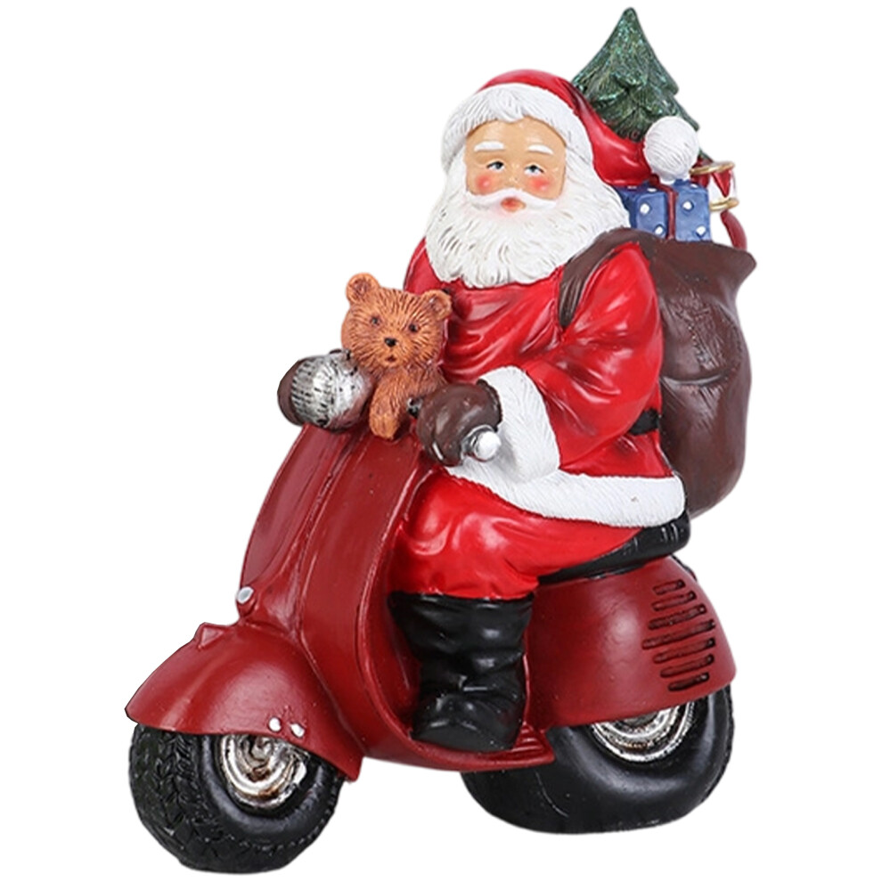 Christmas Figurine Figure Decors Resin-Riding A Motorcycle 7695000173231