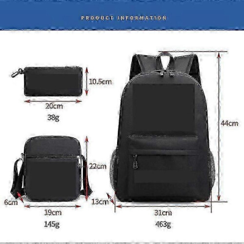 POU School Bag Backpack Pencil Case Shoulder Bag Three-piece Set _7 25-26s 2