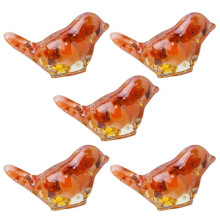 (11) 5Pcs Crystal Bird Miniatures Statues, Sophisticated Decoration Bird Figurines For Shelves, Tables, And Cabinets