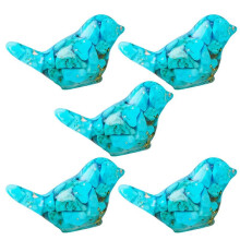 (13) 5Pcs Crystal Bird Miniatures Statues, Sophisticated Decoration Bird Figurines For Shelves, Tables, And Cabinets