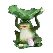 Frog Bird Feeder, Outdoor Garden Resin Ornament, Frog Flower Decoration, Creativ 25-26s