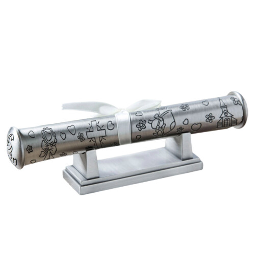 Classical Ornate Metal Holder For-baptismal certificat