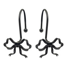 Fashionable Metal Bath Accessories Bowknot Decoration-Black