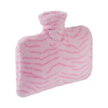 Large Size Hot Water Bottle Soft Fleece-Hand model rose red