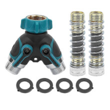 2 Way Y Hose Connector for Garden Water Pipe Splitter Anti Bending Durable Joint Set 25-26s