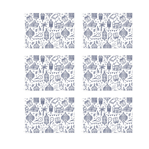 6Pcs Large Gift Wrapping Paper 70x50cm Islamic Themed-type G