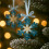 Hars kerstversieringen: blauw en goud vakantiedecor,-E 6