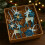 Hars kerstversieringen: blauw en goud vakantiedecor,-E 2