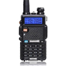 UV5R Walkie VHF UHF FM Radio with Dual Band Radio, Black (1 pc) 1800mAh Li-ION Battery 25-26s