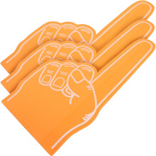 3Pcs Orange Foam Cheerleading Hand Noise Maker Sports Fan Prop