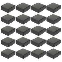 20Pcs Black Card Trinket Boxes For Candy Cookies Party Gifts