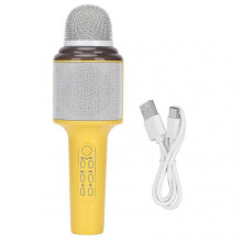Wireless Bluetooth Microphone Hand Held Mic Speaker Machine for Kids Adults Home PartyYellow 25-26s