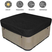 Garden Hot Tub Protective Cover 21821830cm Black, 2100D Oxford Fabric, Waterproof Anti-Dust Anti-UV, for Outdoor Spa Bathtub, Outdoor Spa Ba