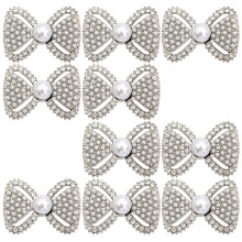 Boucles de taille réglables en métal, fermoirs,-perle argentée