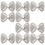 Boucles de taille réglables en métal, fermoirs,-perle argentée 1