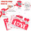 Ensemble de 6 cartes à gratter pour la Saint-Valentin, avec 8 7