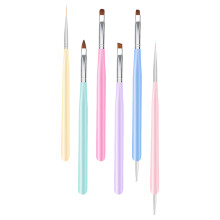 6 Stuks Nailart Pen Borstel Voor Thuis En Salon