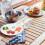 Multi-Grids Food Tray Portable Breakfast Plate Four Grids 4