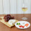 Multi-Grids Food Tray Portable Breakfast Plate Four Grids 8