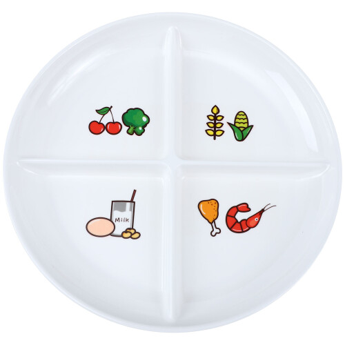 Multi-Grids Food Tray Portable Breakfast Plate Four Grids 1