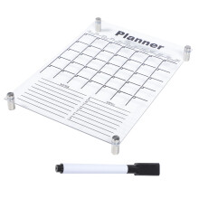 1Set Clear Acrylic Dry Erase Board Portable Memo Writing Message Board