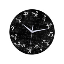 (30cmx30cm, Style B) Math Wall Clock Home Decor Gift Wall Decor for Classroom Bedroom Math Lovers Style A 25-26s