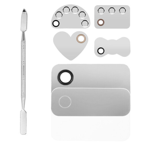 4 Stuks RVS Nail Art Oogschaduw Pallet Stick Set (Wit) 2