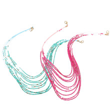 2St Mix Kleuren Mask Lanyard Bohemia Stijl Glasparels Ketting