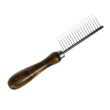 Dog Flea Comb Walnut Handle Grooming Brush For Dogs And Cats Pet Stain Removal Comb