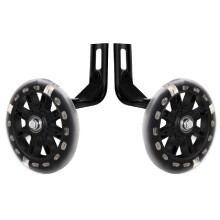 Castor Wheels Fixed Castors Flashing Wheels For Children's Balance Stabilizer Heavy Training Wheels 12-20 Inch Black