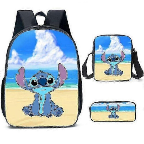 Lilo Stitch Stitch Backpack School Bag Three-piece Set Colour G 25-26s