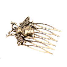 6St Gouden Retro Haarkam Voor Vrouwen, Duurzame Bijvormige Legering