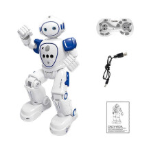 (A, blue) RC Robot Toy Children's Toys Dance Sing Remote Control Intelligence Plastic Birthday Present Fun Rechargeable For Kids 25-26s