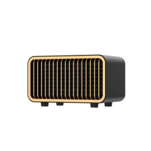 (Black S) New Style Heater Warmer Home Small Office Desktop Warmer Baking Fireplace Electric Heater Hot Blower 25-26s