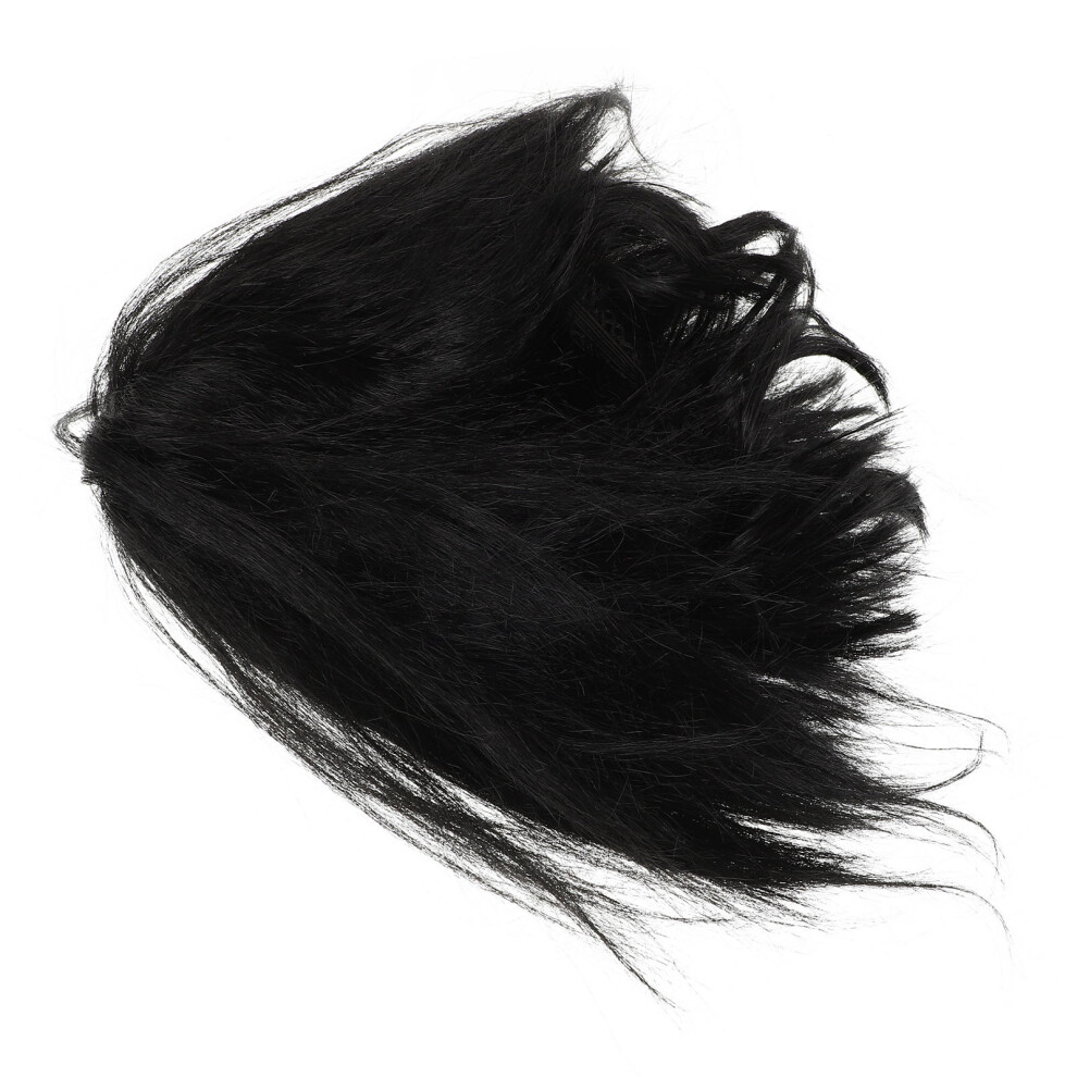 Totority Unisex Black Short Synthetic Hair Wig For Women With Air Bangs