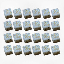 24pcs Acrylic Dice Markers for Board and Card Games, Kids Educational Toys, White Counting Cubes with +/- Symbols