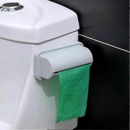 Wall Mounted Pull Out Trash Bag Holder Simple Waste Bag Storage Container for Home 2