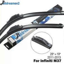 2-Piece Car Wiper Blade Rubber Set for Infiniti M37 - Windscreen Wiper Accessories Compatible with J Hook Arms (2011-2013)