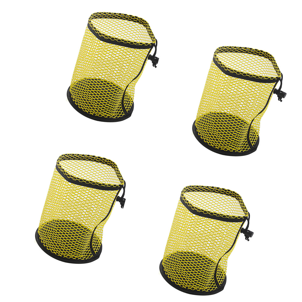 Sports Mesh Storage Organiser Pack of 4 Piece Drawstring-Yellow-image-OPC-PM7MH67-NEW