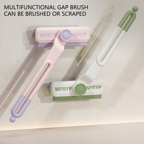 3 in 1 Brush For Kitchen Bath Corner Dense Flexible -Pink 2