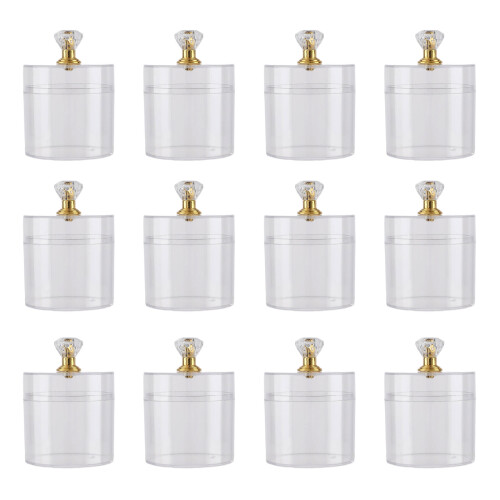 12Pcs Cylinder Plastic Candy Holder Candy Chocolate Storage Case