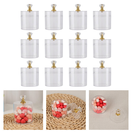 12Pcs Cylinder Plastic Candy Holder Candy Chocolate Storage Case 1
