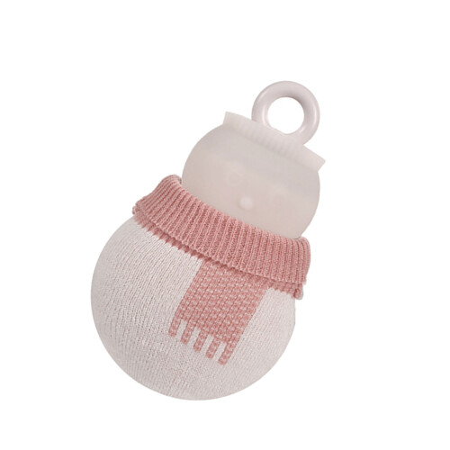 Snowmans Shape Warm Water Bottle For Cold Weather-Pink small